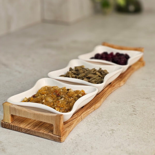 اردوخوری سرامیکی پایه چوب